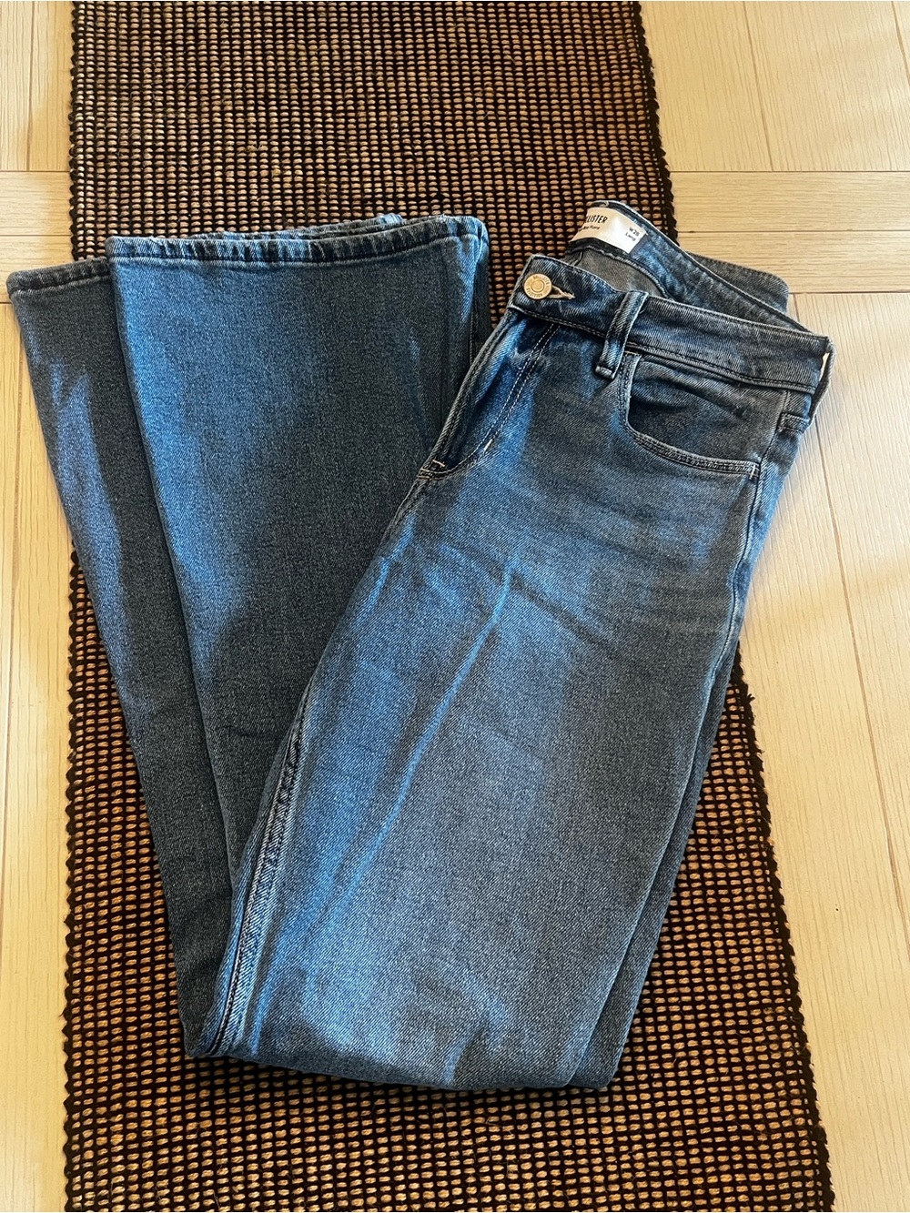 Hollister Women's Dark Blue Flare Jeans